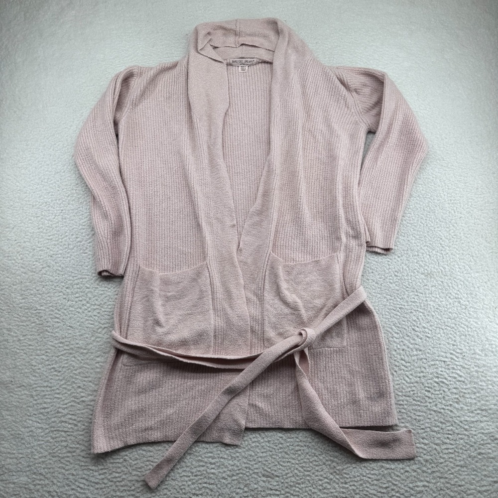 Barefoot Dreams Bamboo Chic Lite Cardigan Womens Size 1 Pink Open Front Sweater